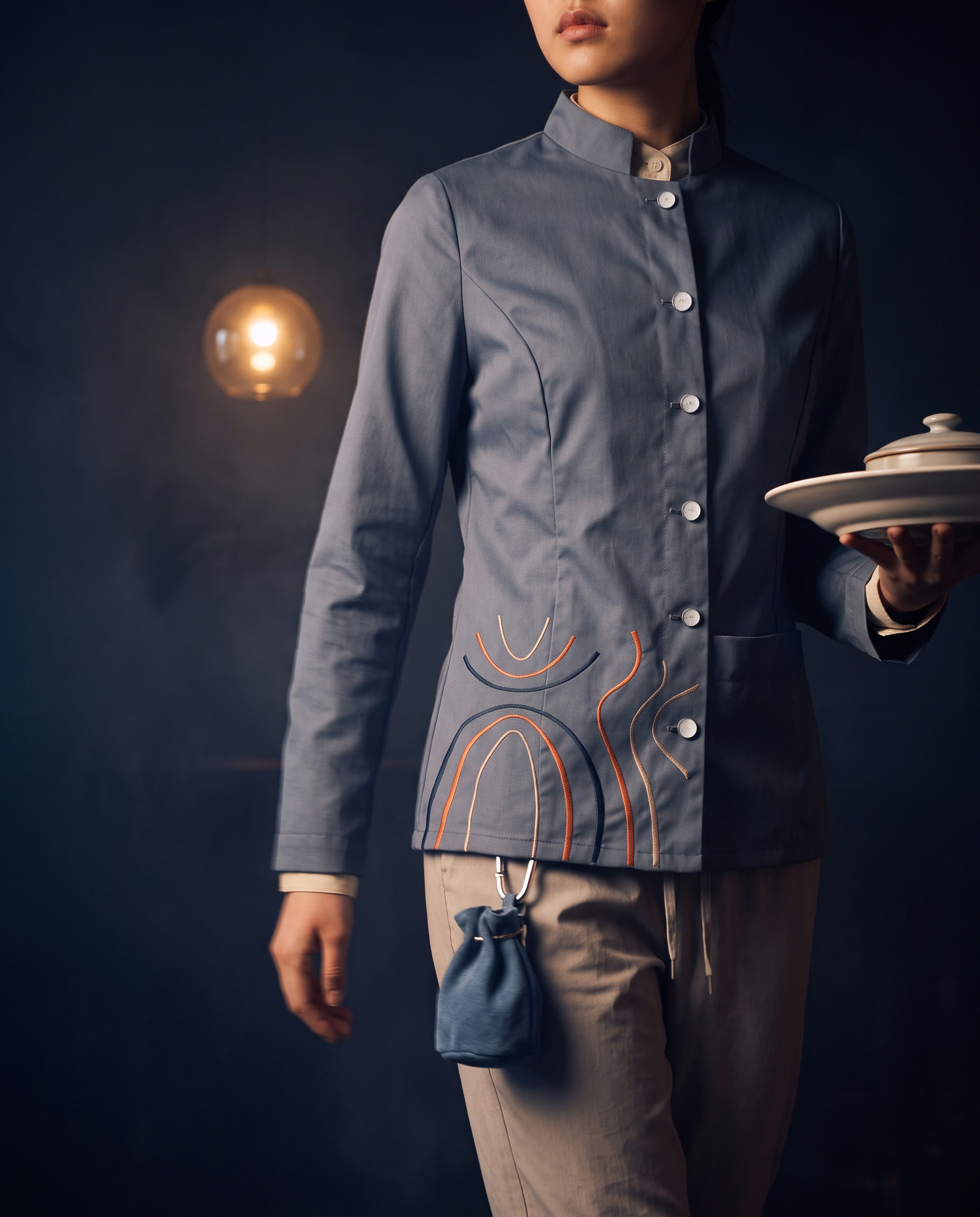 Servicejacke mit Stickerei